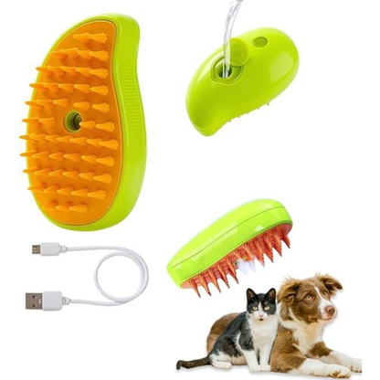 🐾 Cepillo de vapor 3 en 1 para Mascotas